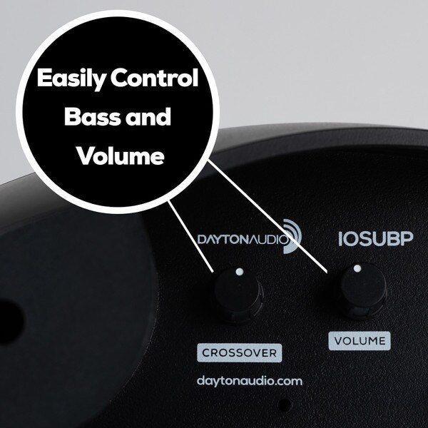 Main product image for Dayton Audio Powered Outdoor Wireless 160 Watt Bluetooth Subwoofer with Amplified Stereo Outputs IOSUBP310-042